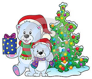 Christmas bears theme image 6