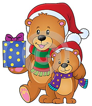 Christmas bears theme image 1