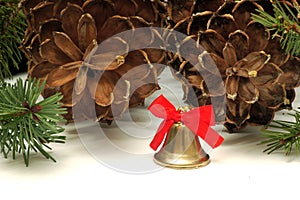 Christmas bell and cones