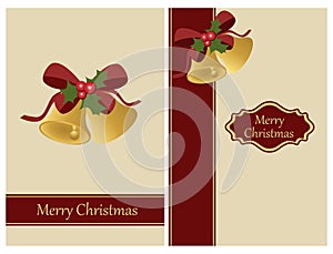 Christmas bells greeting card