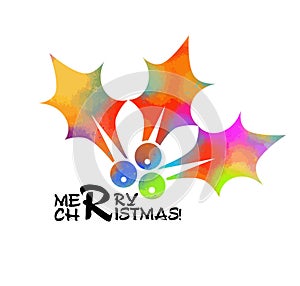 Christmas berries. Merry Christmas. Vector