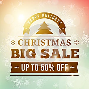 Christmas big sale poster background