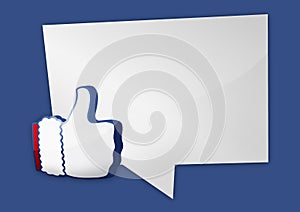 Christmas big thumb like icon 3D render