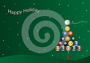 Christmas billiard background