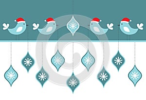 Christmas birds card