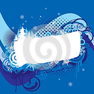 Christmas blue background design