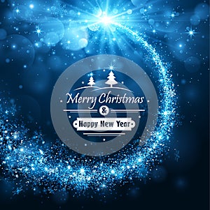 Christmas blue background