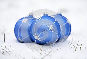 Christmas blue balls