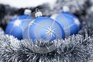 Christmas blue balls