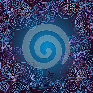 Christmas blue frame