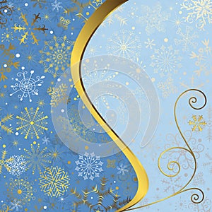 Christmas blue frame