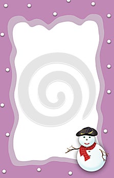 Christmas boder /Snowman frame