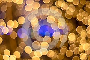 Christmas Bokeh gold light background.beautiful light