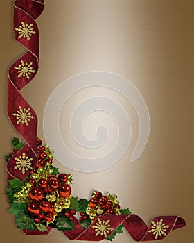 Christmas Border elegant ribbons