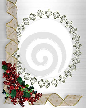 Christmas Border frame ribbons