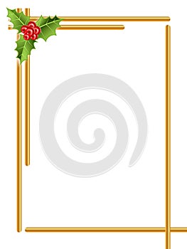 Christmas border / Golden rods