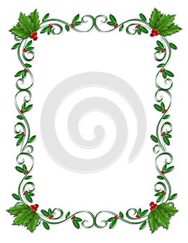 Christmas Border Holly ornamental