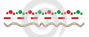 Christmas border line set vector isolated on white background