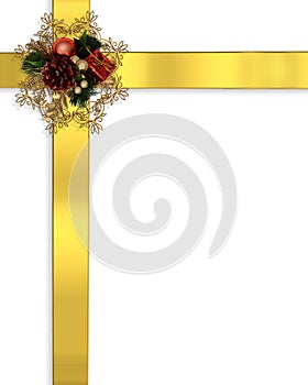 Christmas Border Ribbons gold