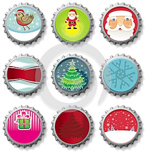 Christmas bottle caps