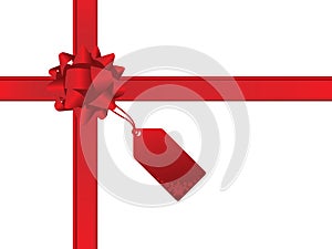 Christmas bow and gift card