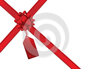 Christmas bow and gift card
