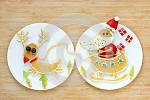 Christmas breakfast pancakes