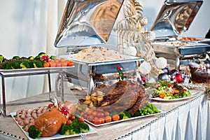 Christmas Buffet Setting