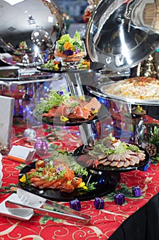 Christmas Buffet Setting