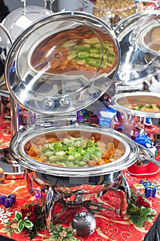 Christmas Buffet Setting