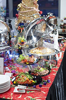Christmas Buffet Setting