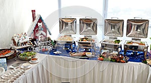 Christmas Buffet Setting