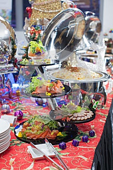 Christmas Buffet Setting
