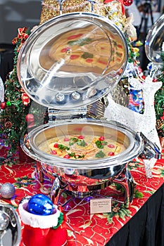 Christmas Buffet Setting