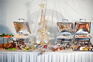 Christmas Buffet Setting