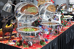 Christmas Buffet Setting