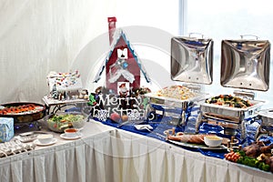 Christmas Buffet Setting