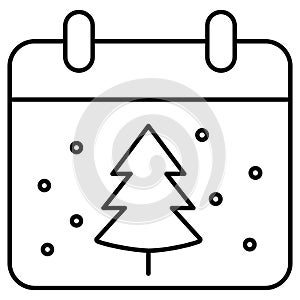Christmas calendar Isolated Vector icon which can easily modify or edit