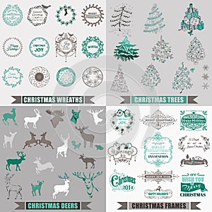 Christmas Calligraphic Design Elements