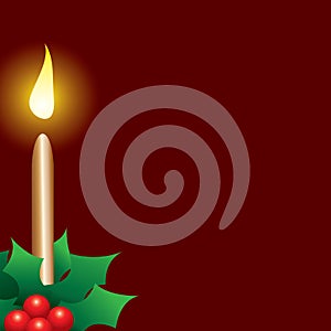 Christmas candle illustration