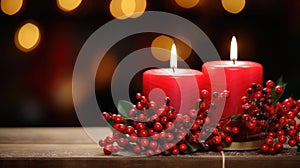 Christmas candle X\'mas candles decoration, ai