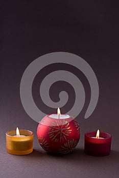 Christmas Candles with copyspace