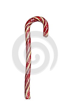 Christmas candy cane isolated on white background