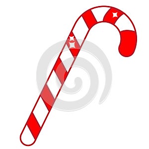 Christmas candy cane. New year sweet vector clip art