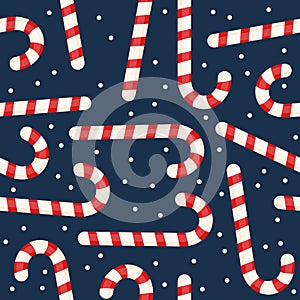 Christmas Candy Cane Seamless Pattern
