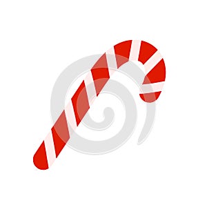 Christmas candy cane sweet stick red isolated on white background