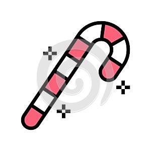 christmas candy color icon vector illustration