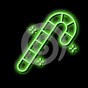 christmas candy neon glow icon illustration