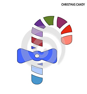 Christmas candy sticks icon editable symbol design
