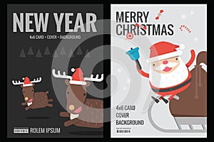 Christmas card - background flat design